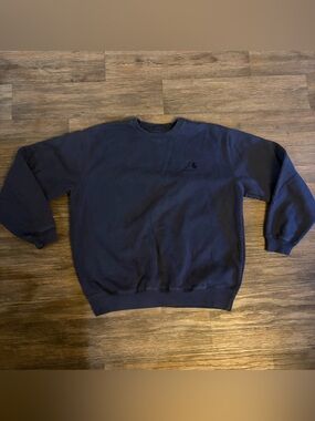 VTG Carhartt Sweatshirt Mens Blue Crewneck Heavyweight Pullover Workwear XL